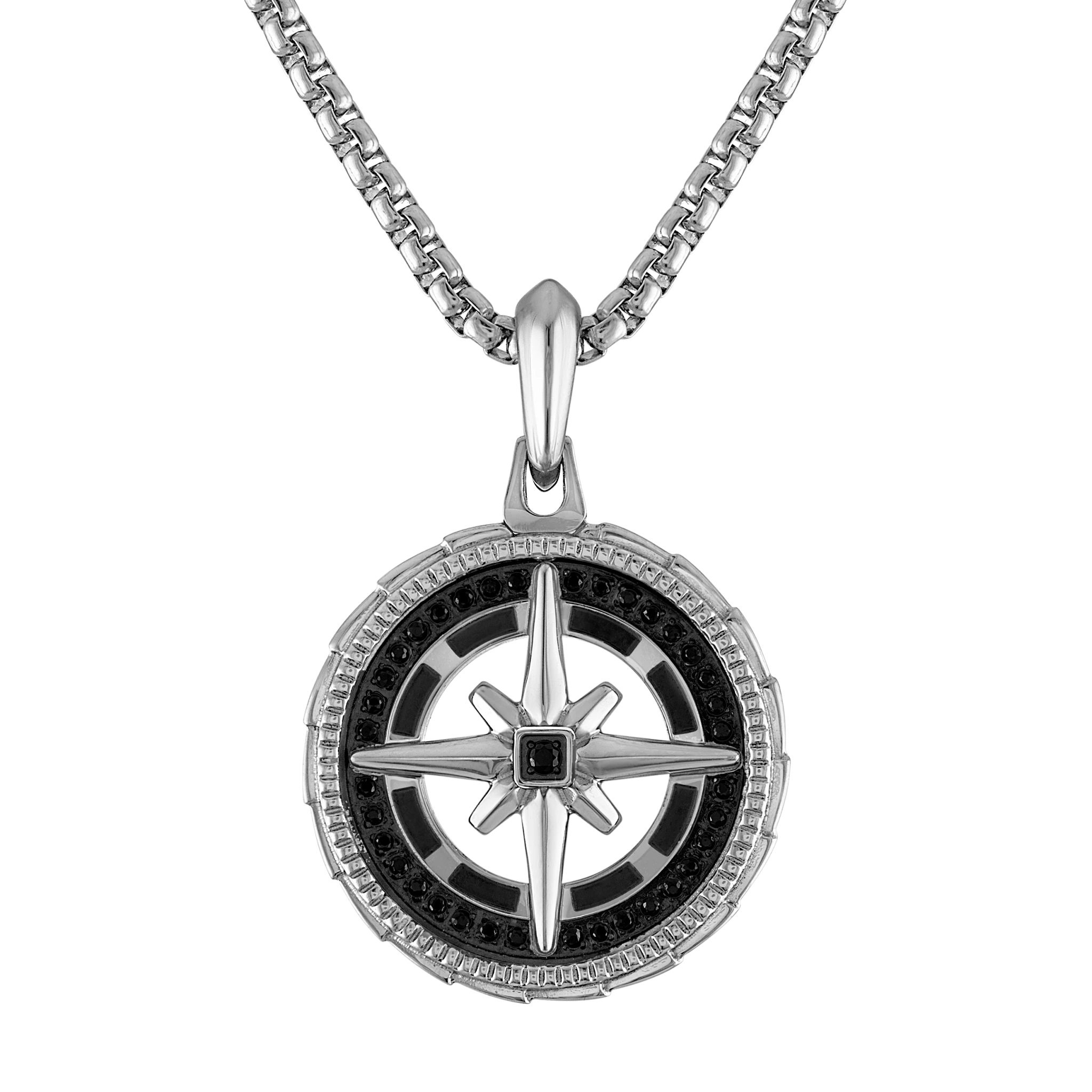 Bulova Marine Star Black Diamond Compass Pendant — BVP1061-SBSTAA