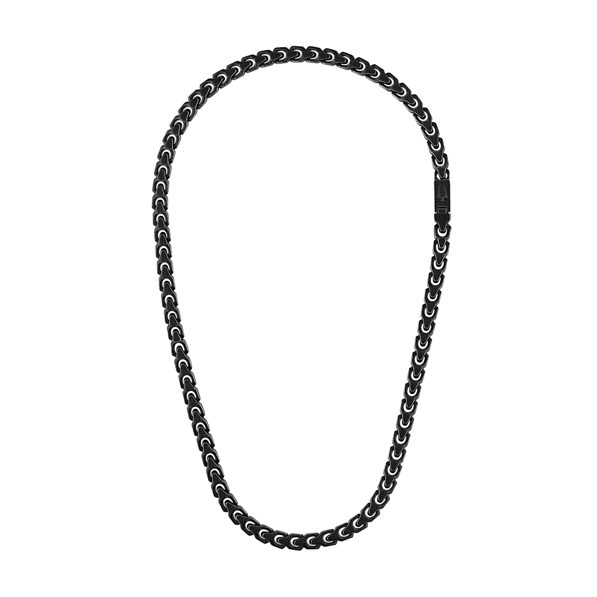 Bulova Link Sculpted Chain Necklace — BVC1058-BASTNA — antique-black — alternate full necklace