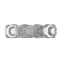 Bulova Link Tuning-Fork Ring — Rhodium-plated sterling silver — profile
