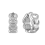 Bulova Link Sterling Silver Huggie Hoop Earrings — BVE1020-WSNA