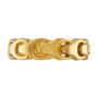 Bulova Link Tuning-Fork Ring — 14K yellow gold-plated sterling silver — profile