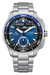 Blue · Silver-Tone Stainless Steel