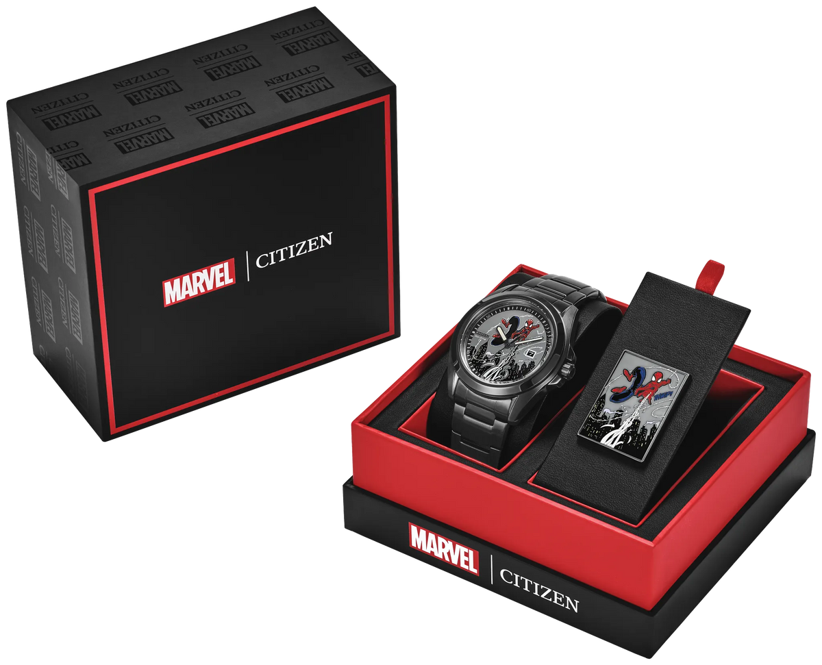 Citizen Spider-Man Swings AW1437-61W — detail view