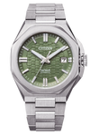 Green · Silver-Tone Stainless Steel