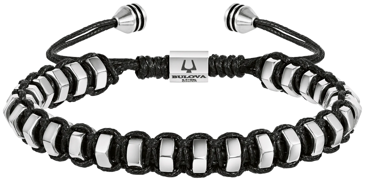 Bulova Luxury Hexagon Bolo Bracelet — BVB1224-NSTNA